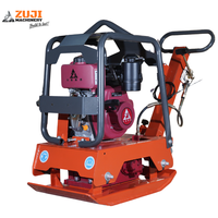 Compacteur de plaques vibrant pour asphalte ZUJI PC150 à moteur essence 6,6 CV, certifié CE, avec moteur à haute efficacité et marche arrière, pour travaux de terrassement