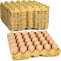 Plateau à œufs en carton de 30 alvéoles pour ferme, marché, cuisine familiale – Conteneur en papier cartonné pour le stockage et l'emballage à domicile