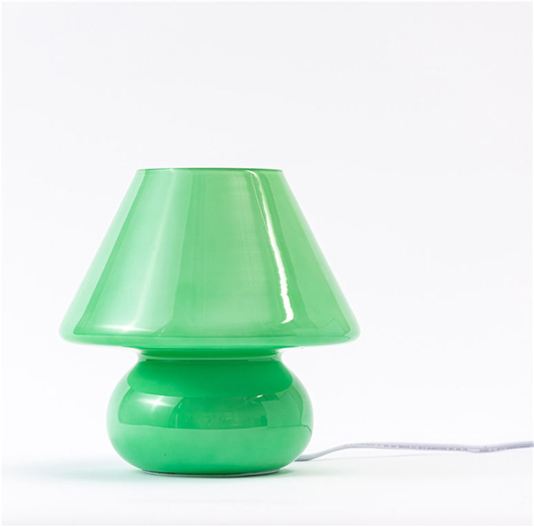 Hot Selling clear Painted Mushroom Shaped Crystal Glass Table Lamp Shade  Lighting Shades