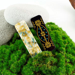 YIYI Design unico moda 6.8cm linea incisa tornante semplice Retro forcina per capelli donna accessori su misura all'ingrosso - Product Image 6