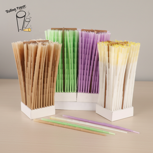 Customized 1 1/4 King Size Brown Conical Biodegradable <b>Paper</b> Roll Disposable <b>Digital</b> Printing with Logo - Product Image 6
