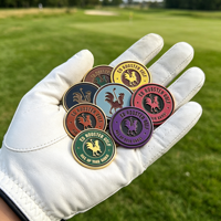 Guante de golf magnético personalizado con marcador de bola, MOQ bajo, imán personalizado y grabado láser para clip de zapato de golf.