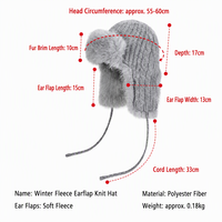 Chapeau d'hiver pour femme, chapeau à oreilles en fourrure avec attaches, chapeau russe Ushanka chaud et moelleux pour le ski, la neige et les activités de plein air