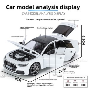 Modelo de Coche de Aleación a Escala <span class=keywords><strong>1</strong></span>:<span class=keywords><strong>24</strong></span>, Versión A7 Street, Juguetes de Colección y Decoración con Control de Fuerza y Embalaje en Caja de Color - Product Image 2