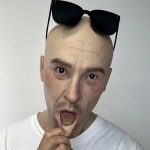 Masque hollywoodien fête danse <span class=keywords><strong>maquillage</strong></span> réaliste Silicone souple hommes masque jeunesse coiffure personnalisable cheveux sourcils barbe - Product Image 1