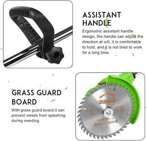 Электрическая аккумуляторная газонокосилка-триммер 21 В - Product Image 3