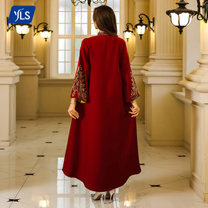 YLSB021 vendita calda di lusso ricamato con paillettes manica a bolle elegante modesto Abaya per donne musulmane progettato per <span class=keywords><strong>il</strong></span> <span class=keywords><strong>Medio</strong></span> <span class=keywords><strong>Oriente</strong></span> - Product Image 2