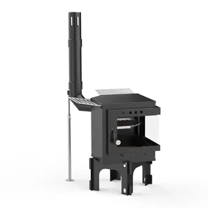Poêle <span class=keywords><strong>de</strong></span> jardin écologique, foyer à bois autonome avec <span class=keywords><strong>cheminée</strong></span>, cuisinière - Product Image 1
