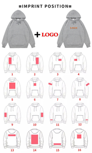 เสื้อฮู้ดแบบสวมหัวมีฮู้ดสำหรับผู้ชายเสื้อสวมหัวมีฮู้ดแบบเปิดไหล่ตกแบบกำหนดเอง500 GSM สำหรับผู้ชาย - Product Image 5