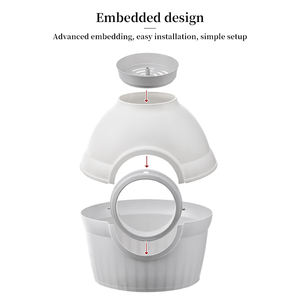 Caja de arena para gatos 3 en 1 con estilo de nuevo diseño y cama para gatos cueva oculta para perros con plantas de imitación caja de arena superior decoración moderna para el hogar - Product Image 6