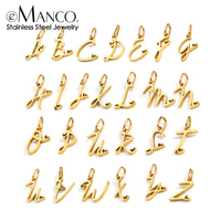 EMANCO Pendentif personnalisé en acier inoxydable en forme de cœur avec initiales, accessoires DIY, cadeau d'anniversaire A-Z