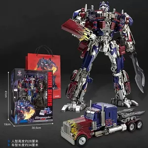 Figurine d'action robotique transformable 30CM Optimus Bumble <span class=keywords><strong>Megatron</strong></span> Noir Or en alliage, modèle Star Commander Camion Voiture, Cadeau - Product Image 2