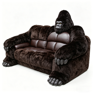 Sofá Creativo con Forma de Gorila, Sillón de Lujo con Peluche y Fibra de Vidrio, Sofá Gigante para Hogar, Balcón, Tienda o Exhibición Comercial - Product Image 5
