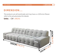 Canapé de luxe compressé en tissu velours, emballé sous vide, style moderne et minimaliste, pour la maison, l'hôtel, le salon, meubles design