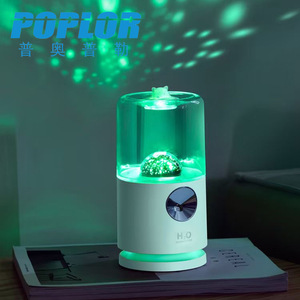 Ultrasonic <b>Humidifier</b> With Led Projection Light Color Changing For Household Tabletop Use USB Powered - Product Image 2