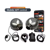 Système d'échappement électronique actif, amplificateur de son d'échappement Pro, deux kits de haut-parleurs, contrôle par smartphone pour voiture