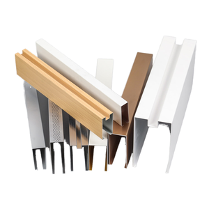 Hiện đại hạt gỗ kết thúc dải nhôm tuyến tính Trần chùm vách ngăn lưới kim loại cho trung tâm khách sạn bệnh viện trang trí âm thanh hấp thụ - Product Image 1