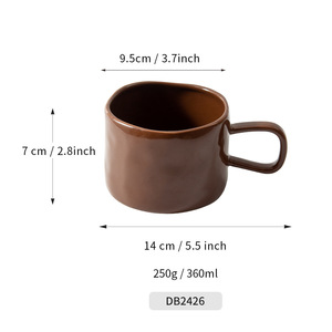Tasses en céramique de Chaozhou avec poignée, impression sérigraphique, cadeau d'entreprise, logo personnalisé, qualité supérieure - Product Image 3