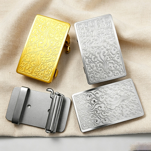 Cinturón versátil con hebilla automática y adornos geométricos para hombres, cinturones formales y casuales, uso en todas las ocasiones - Product Image 2