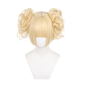 Cosplay Perrque Baru Wig Cosplay Anime Sintetis, Wig Cosplay Anime Sintetis dengan 2 Ekor Kuda