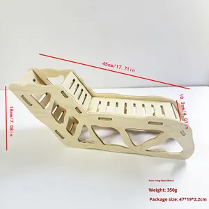 Boîte de cachette <span class=keywords><strong>pour</strong></span> <span class=keywords><strong>hamster</strong></span> transfrontalier, tunnel, maison, plateforme en bois à deux étages, jouet, tunnel souterrain doré, salle de fouille, 160g - Product Image 2