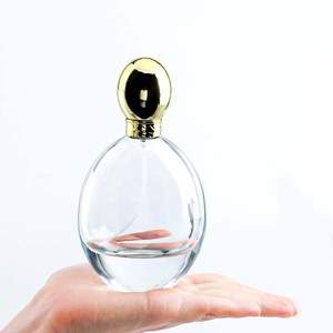 אלגנטי 50 מ "ל ריק עגול/זכוכית עם בקבוק ספריי זהב עם מכסה זהב - Product Image 2