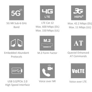 โมดูล <span class=keywords><strong>iot</strong></span>/embb 5G Sub-6 GHz RM500U-EA RM500U RM500U-CN รองรับ NSA และโหมด SA 5g/4G/3G โมดูล M.<span class=keywords><strong>2</strong></span> - Product Image 3