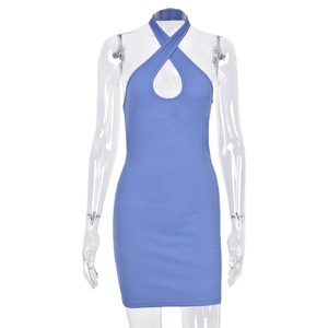 Vêtements pour femmes européennes et américaines été nouveau Style Sexy mince hanche licou <span class=keywords><strong>robe</strong></span> dos nu <span class=keywords><strong>femme</strong></span> Lf5492 - Product Image 5