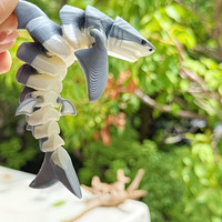 Figura de simulación de Tiburón Blanco Articulado Gris-Blanco, Impresa en 3D, de Cristal, Popular, Transfronteriza, Creativa, Moderna y de Tendencia