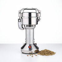 Moteur en acier inoxydable 100G.150G.200G 220V Mini moulin à grains de maïs, de café, de cacao, de soja, de sésame pour usage domestique
