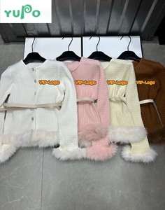 Cardigan da <span class=keywords><strong>Donna</strong></span> di Lusso di Alta Qualità 2025, Casual con Scollo a V, Motivo a Quadri, Logo sul Petto - Product Image 4