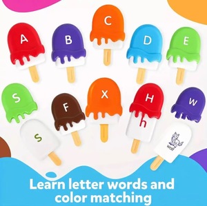 Nuevo y Súper Divertido Juego de Mesa de Combinación de Alfabeto de Helados para Niños, Juego Educativo de Reconocimiento de Palabras por Colores, Aprende Jugando - Product Image 6