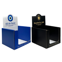 Présentoir de comptoir en carton ondulé prêt pour étagère PDQ emballage détachable pour magasin de détail expédition pour emballage en carton