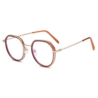 Lunettes Rétro à Monture Métallique Tendance et Anti-Lumière Bleue pour Protection Oculaire Unisexe, Design Carré