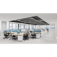 Compartiments de bureau contemporains à postes de travail multiples Cloisons de bureau modernes Ensemble de meubles de bureau de luxe