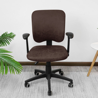 Housse de chaise de bureau FORCHEER Housse élastique extensible en tissu dépoli chimique 2 pièces pour housse de chaise d'ordinateur extensible