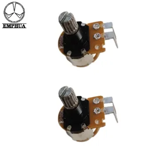 EMPHUA Potentiometer with Switch for Volume control lighting temperature control 16mm Rotary potentiometer with Metal Shaft