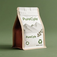 Sacs à café à fond plat personnalisés avec fermeture éclair PET+VMPET+PE 250g 500g 1kg Imprimés en gravure Recyclables pour l'emballage du café, du thé et des noix