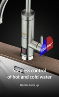 Robinet électrique en acier inoxydable de haute qualité chauffe-eau instantané vanne de pulvérisation extractible murale pour application de camping-car