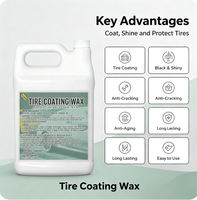 Cire de revêtement pour pneus de voiture 4L, spray brillant pour pneus, protection UV, soin longue durée, liquide de detailing