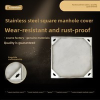 Grilles de drainage carrées invisibles en acier inoxydable 304 modernes de Chine en gros, en stock, pour caniveaux et eaux pluviales