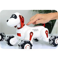 Intelligenter, horizontal beweglicher, fingerabdruckgesteuerter, ferngesteuerter elektrischer Hunde-Roboter als Lernspielzeug für Kinder