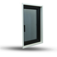 Ventana Francesa Abatible con Mosquitera Desmontable, Cierre de Seguridad para Niños, Marco de Aluminio Ligero, Vidrio Insonorizado, Fácil Operación, 5 Años de Garantía