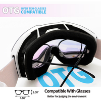 Yijia optique OEM lunettes de neige lentilles interchangeables OTG lunettes de ski lunettes UV400 personnalisé Anti-buée lunettes de snowboard en gros
