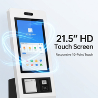 Bodenstehender Smart Hotel Check-in Kiosk Terminal mit Kamera Gesichtserkennung RFID-Kartenleser Drucker Besucherregistrierung