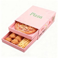 Cajas de Cartón Deslizantes para Pizza, Embalaje de Alimentos Personalizado de Fábrica OEM al por Mayor, Cajas de Pizza de Múltiples Niveles