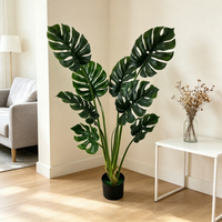 Vente en gros d'usine : Plantes artificielles Monstera pour décoration de mariage, arbres artificiels durables, arrangements floraux, décoration de fête