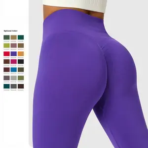 Seamless Yoga Pants High Waist Cotton Thin Butt Lift Sports Leggings Running Fitness Pants Women Leggings