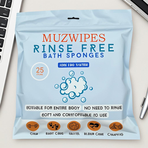 <span class=keywords><strong>Toallitas</strong></span> Desechables Personales con Jabón, Esponjas para Lavar el Cuerpo sin Enjuague - Product Image 1