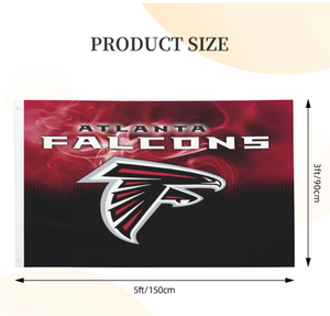 Drapeau standard des Falcons d'Atlanta <span class=keywords><strong>3</strong></span>' x 5' – Décoration intérieure ou extérieure pour la maison, idéal pour les fans de football, baseball et basketball - Product Image 4